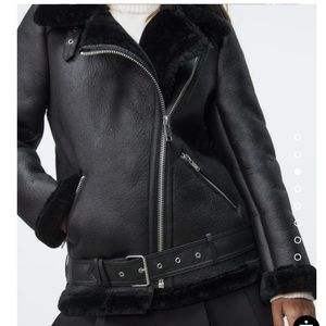 ZARA🖤black double faced jacket